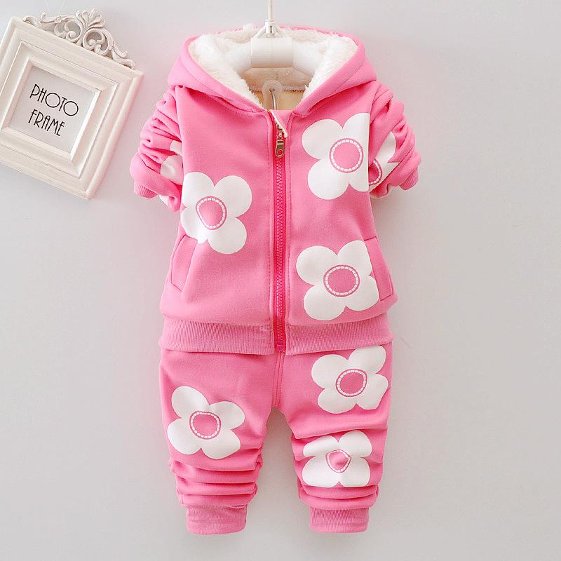 Plant Parent Hoodie - Baby Mädchen Blume Cartoon Dicke Woolen