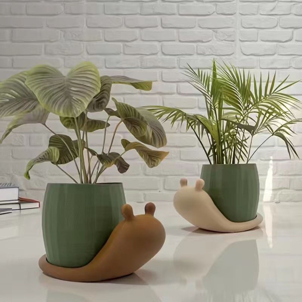 Snake Plant Ceramic - Kreativer Einzigartiger Schneckenförmiger Blumentopf Niedlicher Korrosionsbeständiger