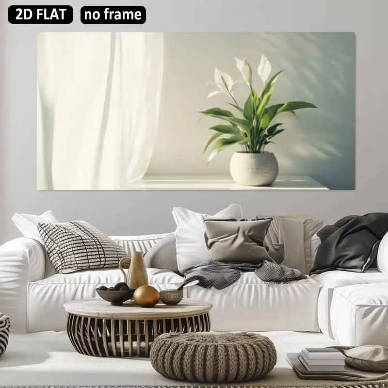 Peace Lily White - 2D Flachdruck, 2D Flachdruck 1 Stück