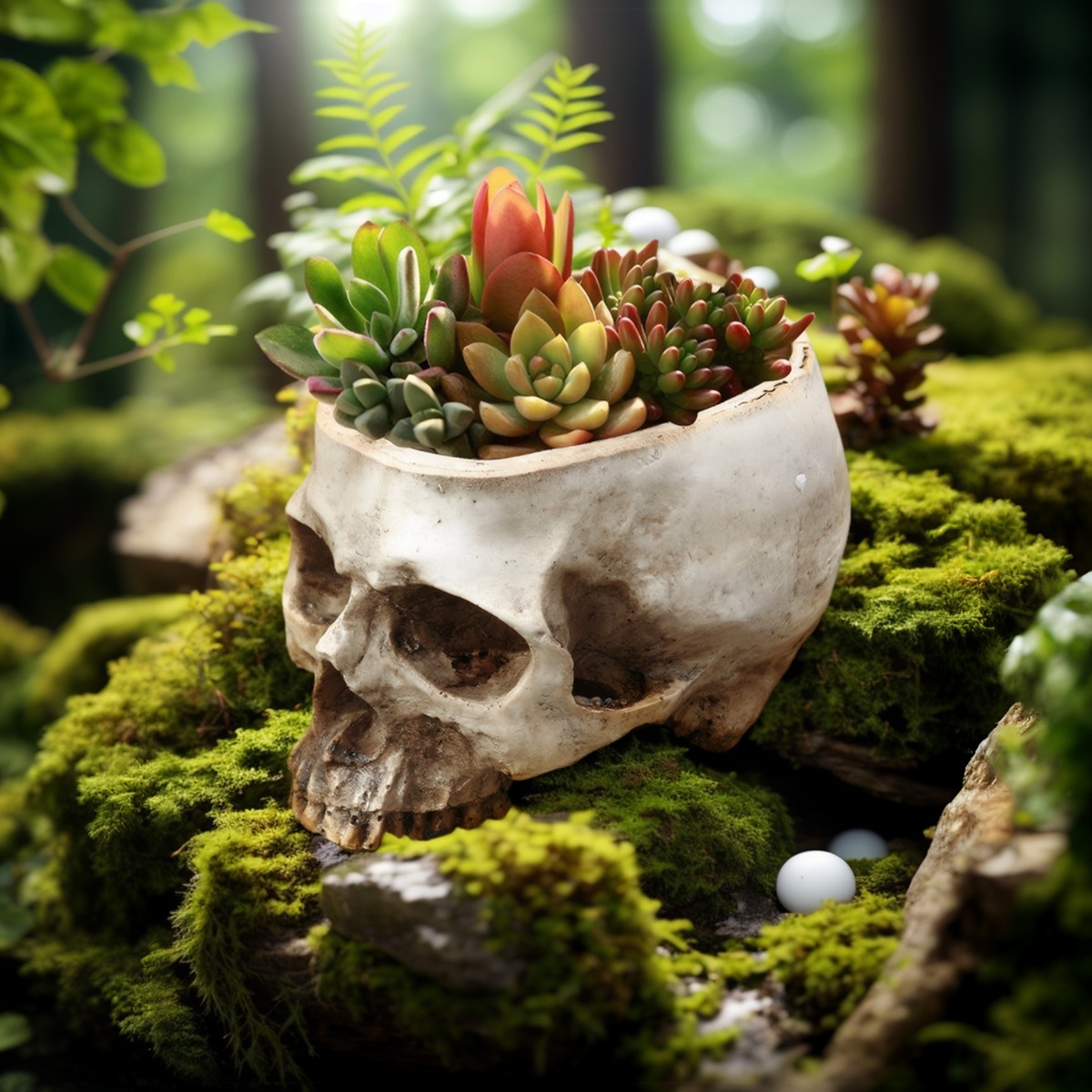 1 Stück, Kreativer Totenkopf-B – Snake Plant Ceramic Bewertung und Preis